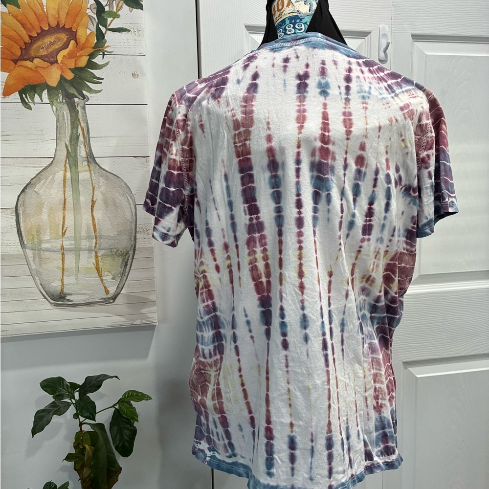 Mystree Multicolor Tie-Dye Short Sleeve Tee - Picture 3 of 5